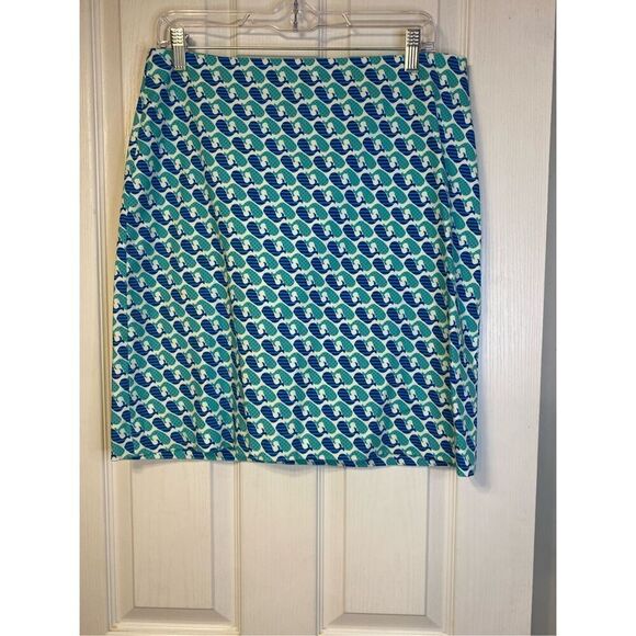 Talbots Blue Whale Twill Skirt Sz. 8 Side Zip Packable Vacation - Picture 5 of 9